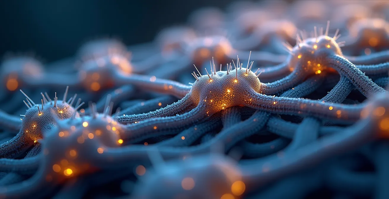 Mikroskopische Darstellung von Disulfidbrücken in der Haarfaser