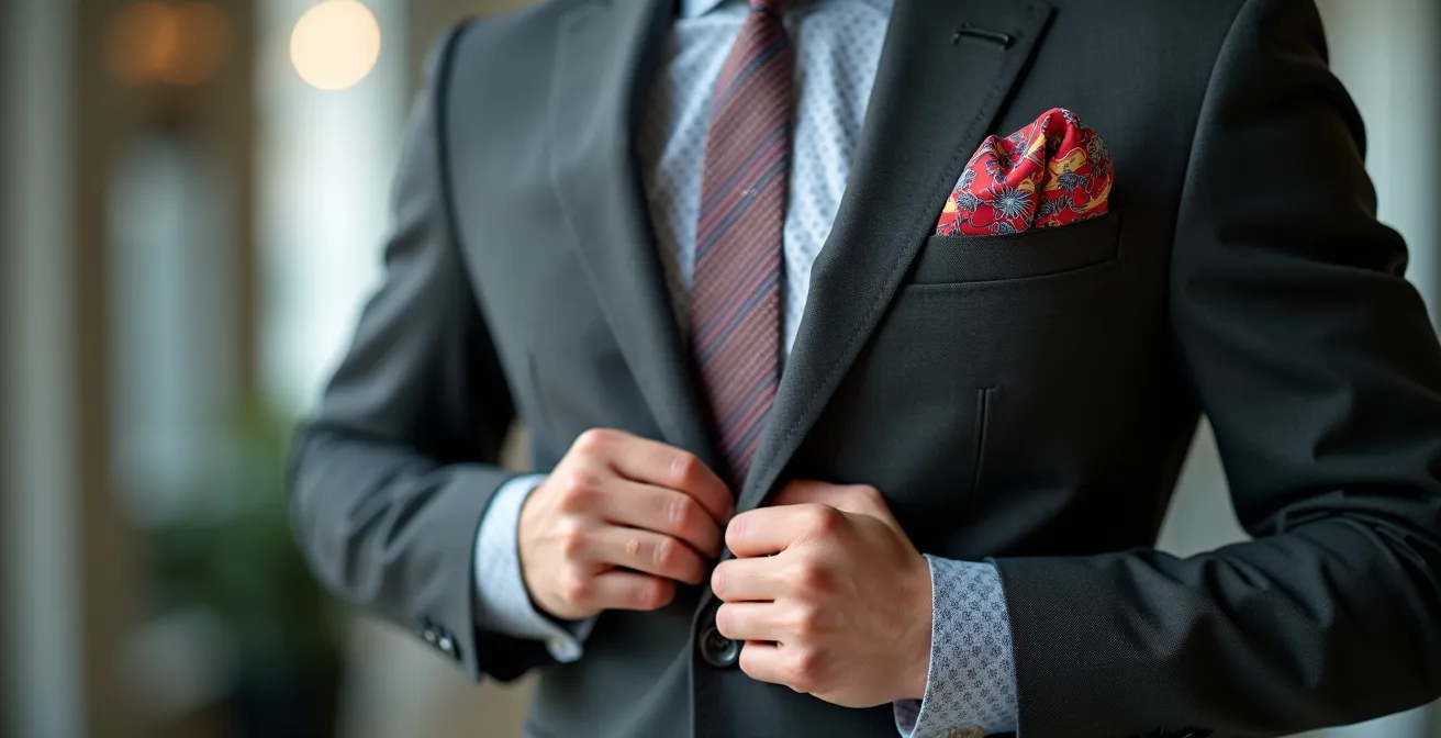 Elegantes Business-Outfit mit subtilen farbigen Accessoires im modernen Büro
