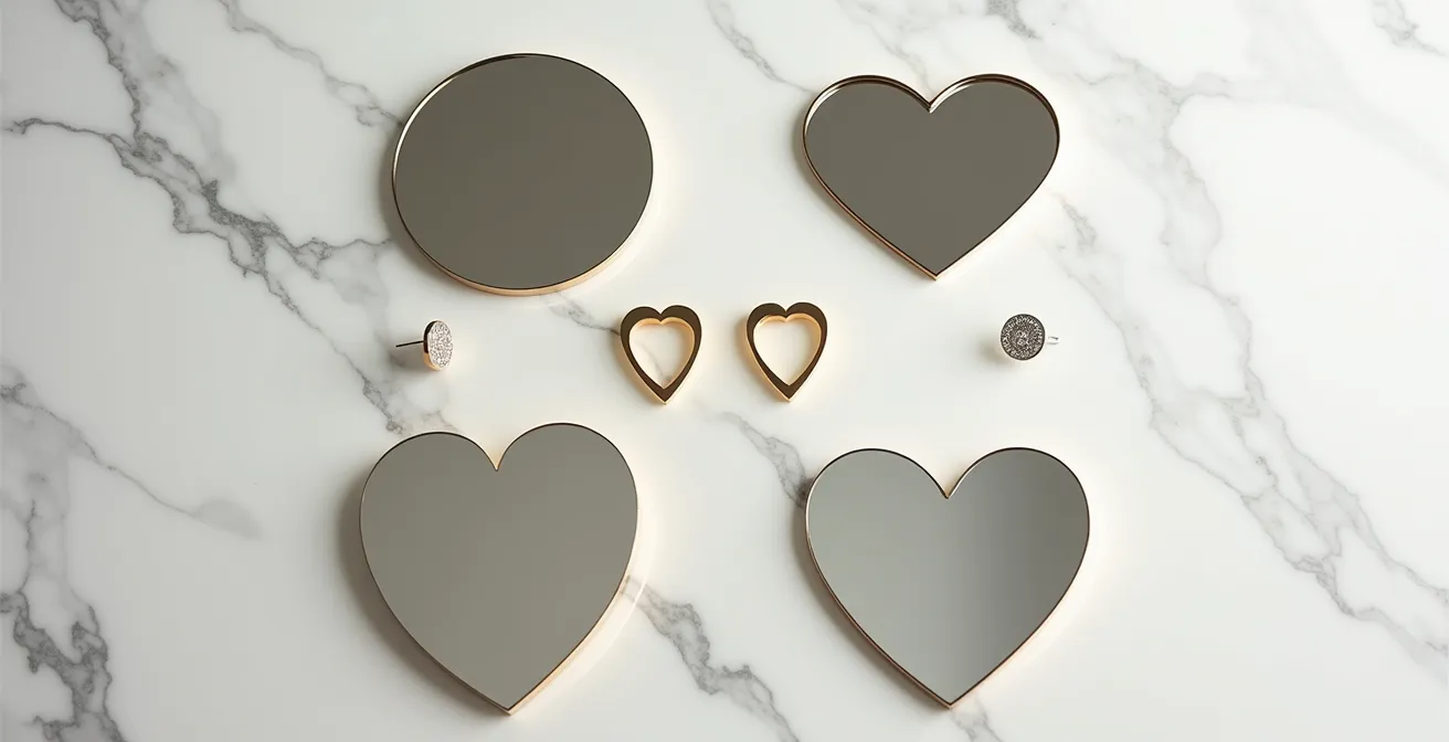 Verschiedene Gesichtsformen mit passenden Ohrring-Stilen im Vergleich